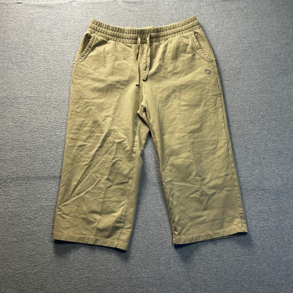 Baleaf Capri‎ Pants Womens XL Khaki Athleisure Walking Hiking Casual Drawstring